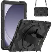 MCC Shockproof Strap Samsung Galaxy Tab A9+ Plus 11" X210 X215 X216 Kids Case Cover SPMan [Black+Black]