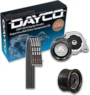 Dayco Serpentine Belt Drive Component Kit compatible with Toyota Tundra 4.6L 5.7L V8 2007-2017