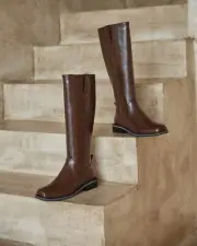 LLS Looks Like Summer Boots Brown Women Flat Boots Size 37