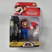 2018 Jakks World of Nintendo Super Mario MARIO with CAPPY 2.5" Figure SEALED