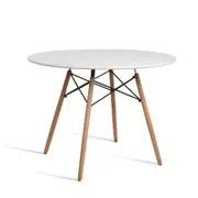 Artiss Replica Eames 4 Seater 100cm White Round Dining Table