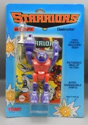 1984 vintage Tomy STARRIORS Wastors DESTRUCTOR SLICE wind up SEALED windup MOC !