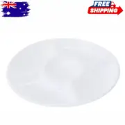 Round Chip Dip Catering Platter Food Party Plate Snack Sauce Tray Reusable*