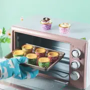 50x Foil Cupcake Paper Coloured Cases Liners DIY Muffin Cake Cup Baking Supplies