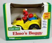 Vintage 1995 Tyco Preschool Sesame Street Elmo's Buggy Lights & Sounds