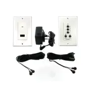 Infrared IR Remote Control Extender Repeater Wall Plate Kit 2x Dual Emitters
