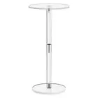 Clear Acrylic sturdy Drink Table Small Round Side TableFor Small Spaces Snacks