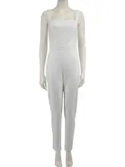 White Sequin Sleeveless Jumpsuit