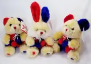 Chubby Bear Mouse Bunny plush squeaker dog toys toy puppy gift B37