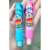 在飛比找蝦皮購物優惠-哆啦A夢 Doraemon 自動按壓式橡皮擦 藍/粉 & 橡