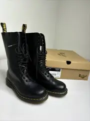 Dr. Martens 1914 14 Eye Boots Mens UK 6/ US 7 Docs Made In England Black