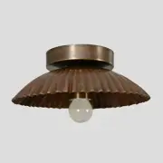 Flush mount Ceiling Light Pendant Italian Brass Fixtures 1950s Mid Century Moder