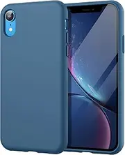 JETech Silicone Case for iPhone XR 6.1-Inch, Silky-Soft Touch Full-Body Protective Case, Shockproof Cover with Microfiber Lining (Blue Cobalt)