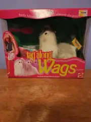 NIB Barbie Tag Along Wags Puppy & Accessories 1992 #3335