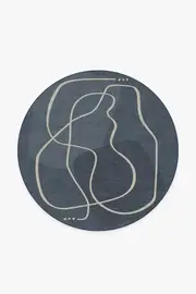 185' Round | Machine Washable Runner Rug | Kid & Pet Friendly | Indoor Rug | Strova Dusk Blue Rug | Ruggable