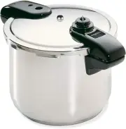 Presto 8 Qt. Home Kitchen Aluminum Cooking / Canning Pressure Cooker W/ Cookbook