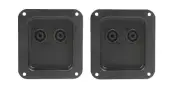 Metal Jack Plate Dual SpeakON NL4 Connector W/Circuit Board PA Speaker 111x103mm