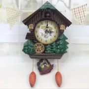 Cuckoo Bird Clock House Wall Hanging Clock Art Home Decor Swing Wall Alarm