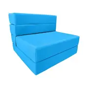 Lounger Folding Foam Mattress, Portable Sleepover Sofa Bed 6 x 32 x80 Turquoise