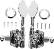 CATIEBYE 1 set Durable Bass Tuning Pegs of Chrome Machine Heads for Electric Bass Easy Installation Accurate Pitch String Fixation Replacement for Musicians