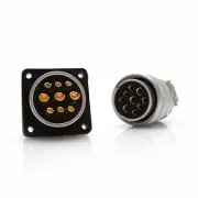 9 Pin Billet Wiring Harness Firewall Bulkhead Connector QD Plug Adapter Hot Rod (for: Porsche)