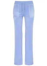 Juicy Couture Del Ray Logo Velour Sweatpants - Mid Blu - M (UK12 / M) M (UK12 / M)