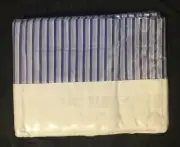 Vintage Ralph Lauren Blue White Striped Flat Sheet 350 thread ct