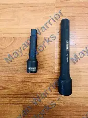 Dewalt 3" & 5" Black Impact Steel Extensions, 3/8" & 1/2" Drive, 74-697D 73-904D