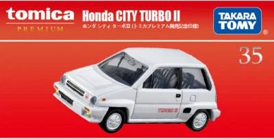 Tomy Tomica Premium TP35 Honda CITY TURBO II White Diecast Toy Car Limited
