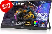 Portable Gaming Monitor 16" 180Hz IPS 1080P Type-C Mini HDMI External Screen
