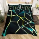 Geometric Honeycomb Bedding Set Stereoscopic Hexagon Comforter Cover for Kids