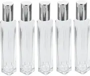 HAMPPLIES 5Pcs Clear Essential Oil Roller Bottles Leakproof Glass Containers for Perfume and Liquid Storage Compact Refillable Kit for Outdoor Use