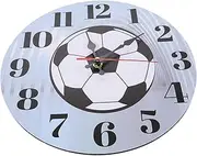 Abaodam Football Wall Clock Silent Decor for Living Bedroom Sport Theme Design Durable Easy to Clean Non Ticking Mute Clock for Home Decor