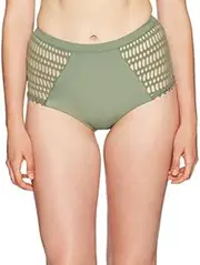 [Rip Curl] Womens GSILB8 Designer Surf Mesh High-Waisted Bikini Bottom Swimsuit Bottoms