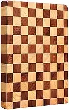 SOGA 40x30cm Walnut & Rubberwood Cutting Board – Premium Two-Tone Surface for Prep and Serving
