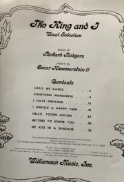 Vintage Rodgers & Hammerstein’s THE KING AND I vocal Selection Sheet Music Book