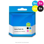 5 Packs of the Compatible for HP 955XL Ink Cartridges - Includes: [5 x Black, Cyan, Magenta, Yellow]