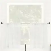 1 Panel Clean Window Lichtenberg Textured Linen White 52" X 24" Curtain