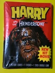 1987 HARRY & THE HENDERSONS UNOPENED WAX PACK 9 CARDS & 1 STICKER