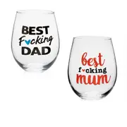 [MDI Australia] "Best F*cking" Stemless Wine Glass - Mum