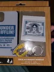 "The Office" Dunder Mifflin Tech Accessory Bundle IPhone 11 NEW Keychain Decal