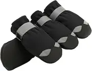 VERDANVERSE 1set Dog Boots for Booties Reflective Outsole Paw for Cold Weather Outdoor Activities