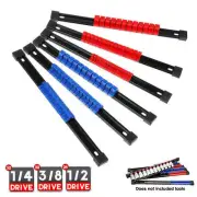 6PC Socket Organizer Mountable Sliding Holder Rail Rack Tool Storage 1/4 3/8 1/2