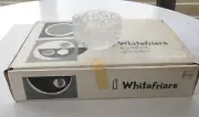 6 New In Box MCM Modern Whitefriars UK Glacier Crystal M143 Sundae Glasses Bowl