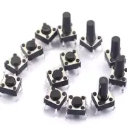 50PCS 4-PIN Vertical Micro Switch Key Switch Light Touch Switch 6*6*5/6/8/17mm