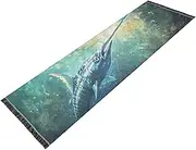 PDZRMY Washable Runner Rug Blue Marlin Underwater 2’ x 6’ Non-Slip Kitchen Runner Rug for Hallways Entryway Bedroom Living Room Floor Carpet Runner- Soft Thin Mat for Family Pet