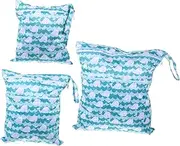 UPKOCH 3Pcs Nappy Wet Bag Reusable Diaper Storage Bag for Portable and Durable Nursery Organizer for Diapers Wipes and and Travel