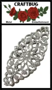 CRAFTBUG METAL EMBELLISHMENTS SLIVER 10PC CODE B22-B12