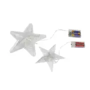 2 Pcs LED Star Light Christmas Tree Lighted Decoration Topper