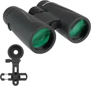 [SVBONY] SA205 Binoculars for Adults, 10x42 Flat Field, ED Glass with Upgraded Phone Adapter, Waterproof Binoculars with Strap for Bird Watching